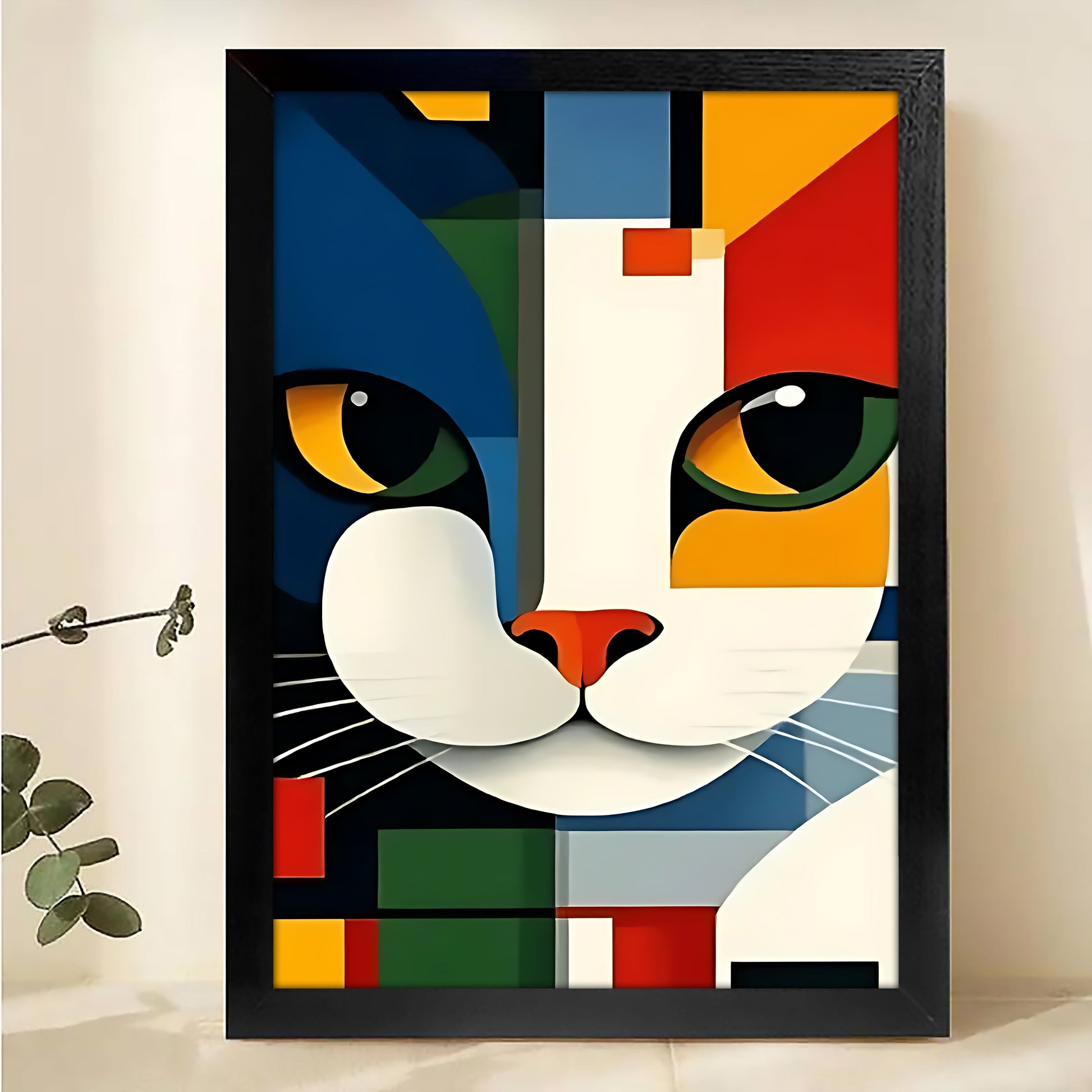 W189 Natural Wood Canvas – Abstract Art | Perfect for Living Room & Office