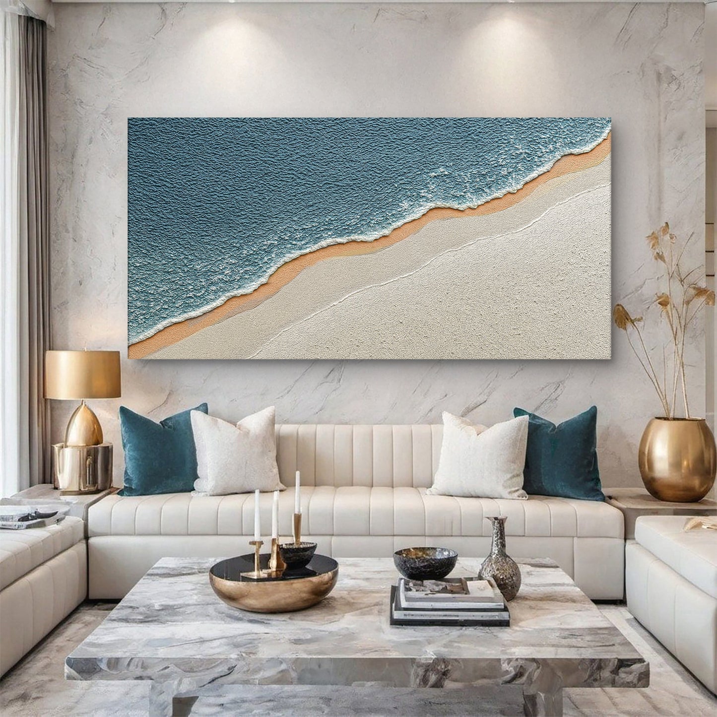 Shoreline Serenity Abstract Wall Art