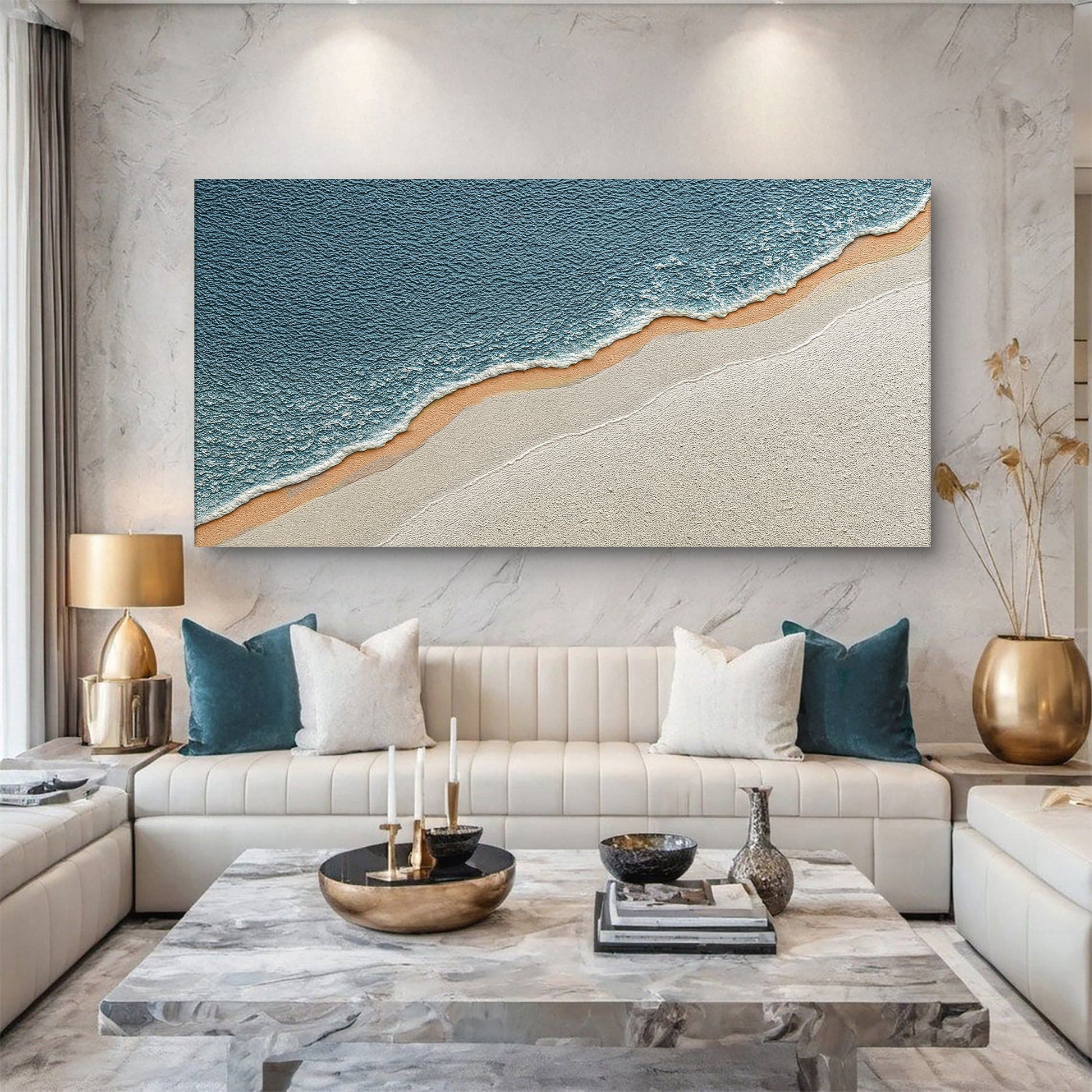 Shoreline Serenity Abstract Wall Art