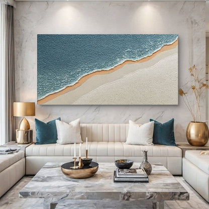 Shoreline Serenity Abstract Wall Art