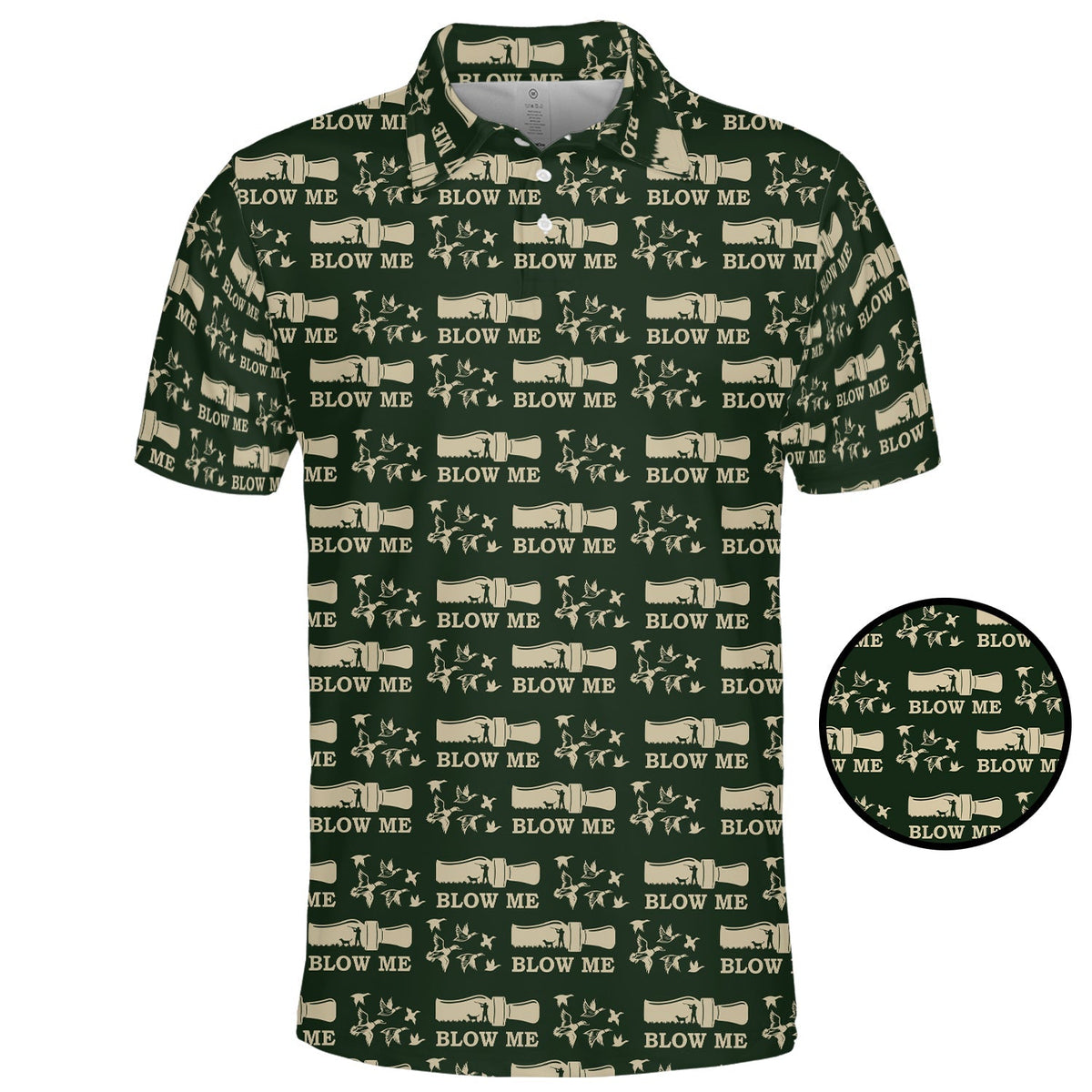 Duck Hunting Blow Me Polo For Men