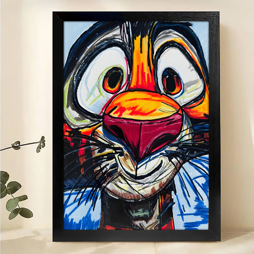 W319 Natural Wood Canvas – Abstract Art | Perfect for Living Room & Office