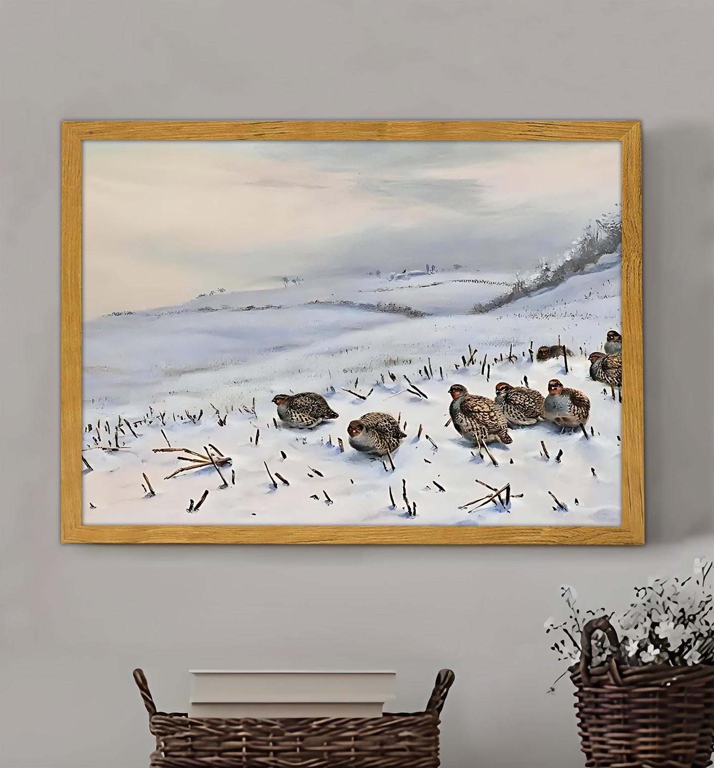 W137 Natural Wood Canvas – Abstract Art | Perfect for Living Room & Office