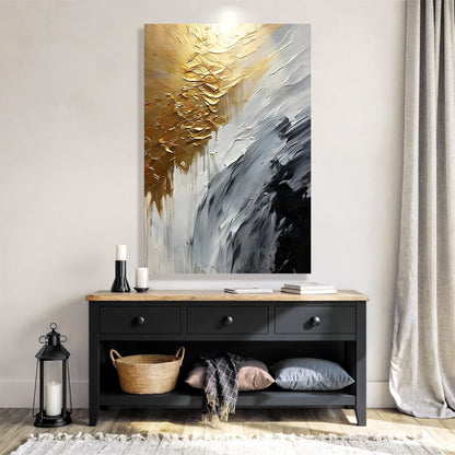 Warm Metallic Modern Wall Art