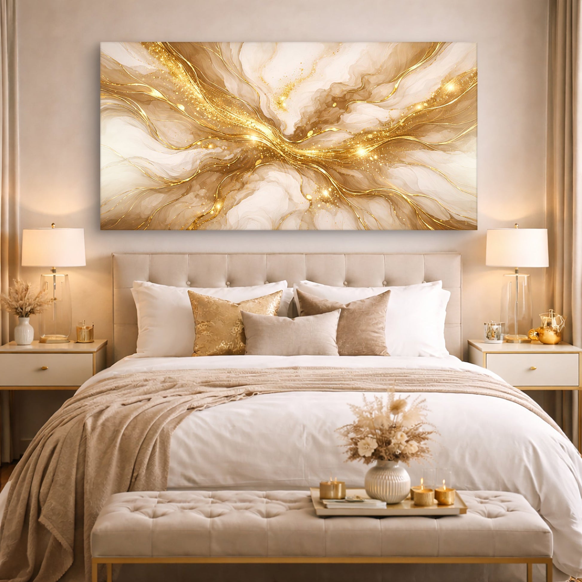 Radiant Gold Current Wall Art
