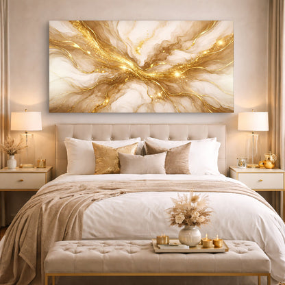 Radiant Gold Current Wall Art