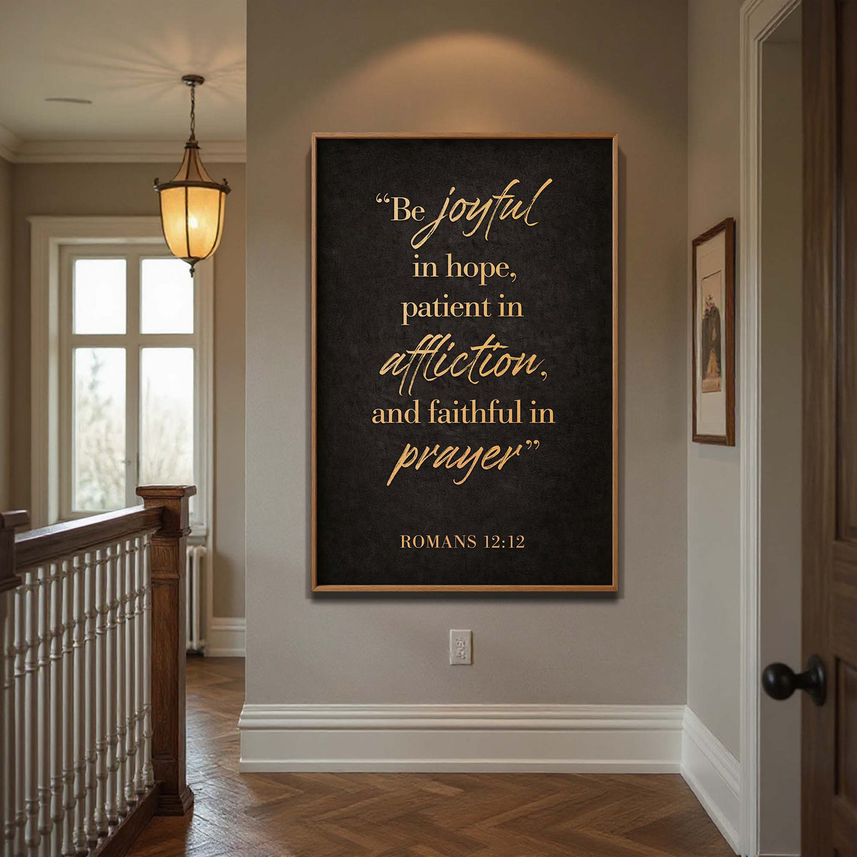 Be Joyful In Hope - Romans 12:12 Faith Sign
