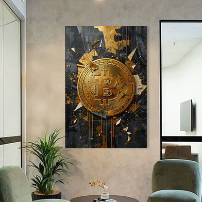Gold Rush Bitcoin Wall Sign