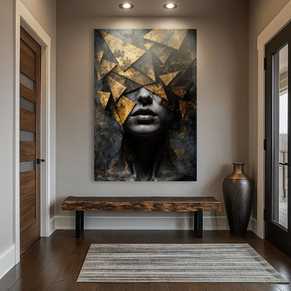 Lady Obsidian & Gold Wall Art