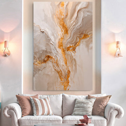 Golden Bloom Abstract Wall Art II