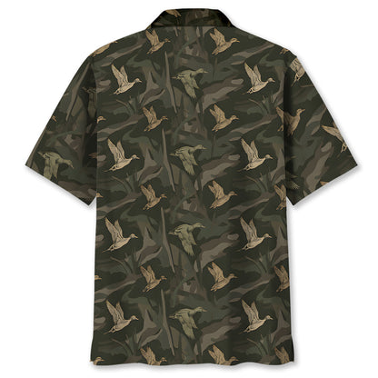 Vintage Camo Duck Hunting Hawaiian Shirt