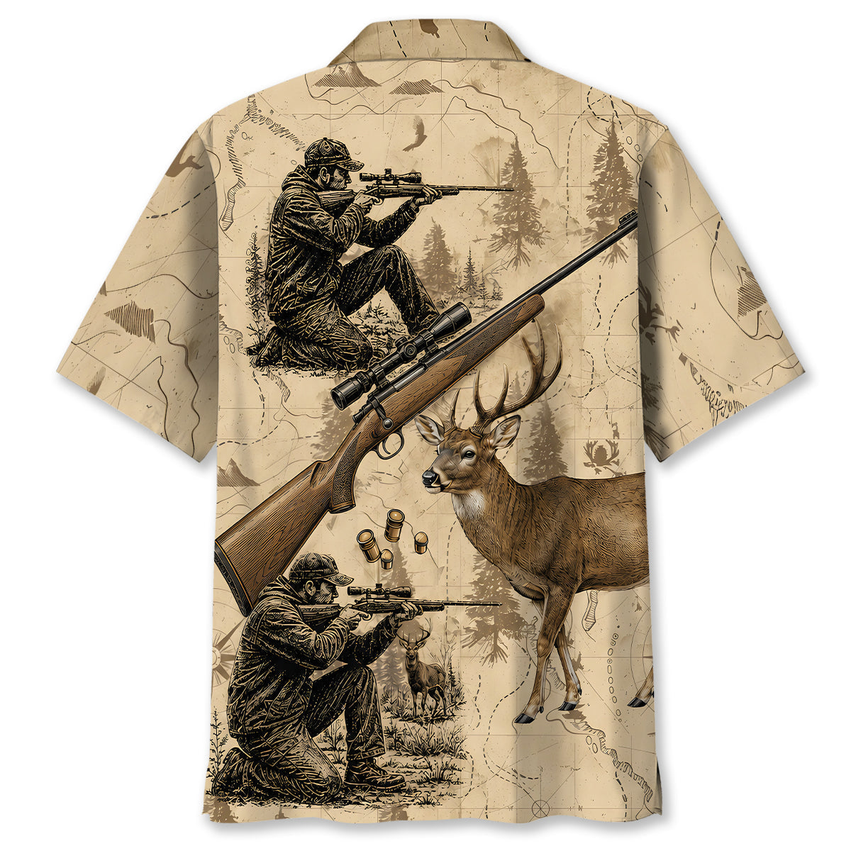 Vintage Deer Hunting Hawaiian Shirt
