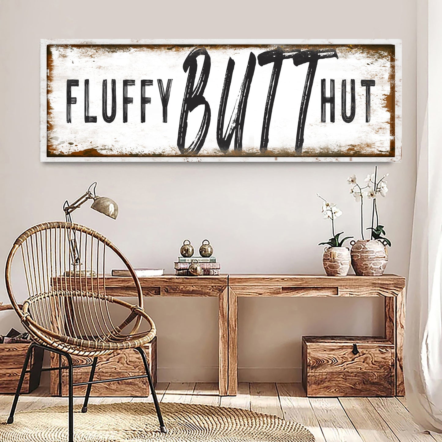 Fluffy Butt Hut Chicken Coop Sign
