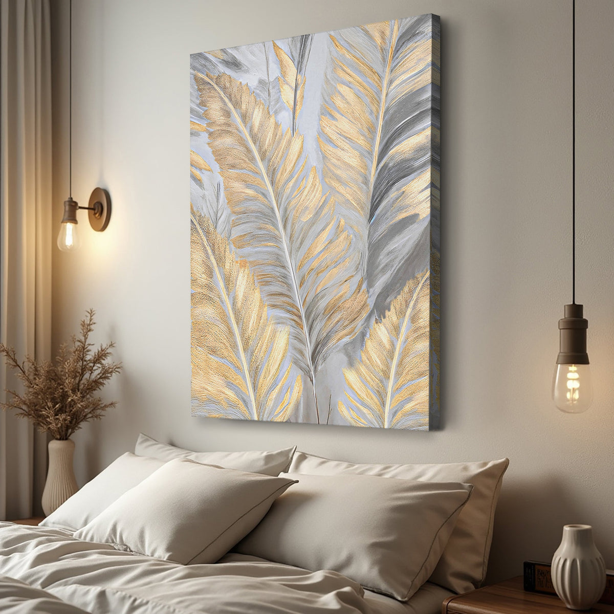 Gold and Silver Leaf Wall Art