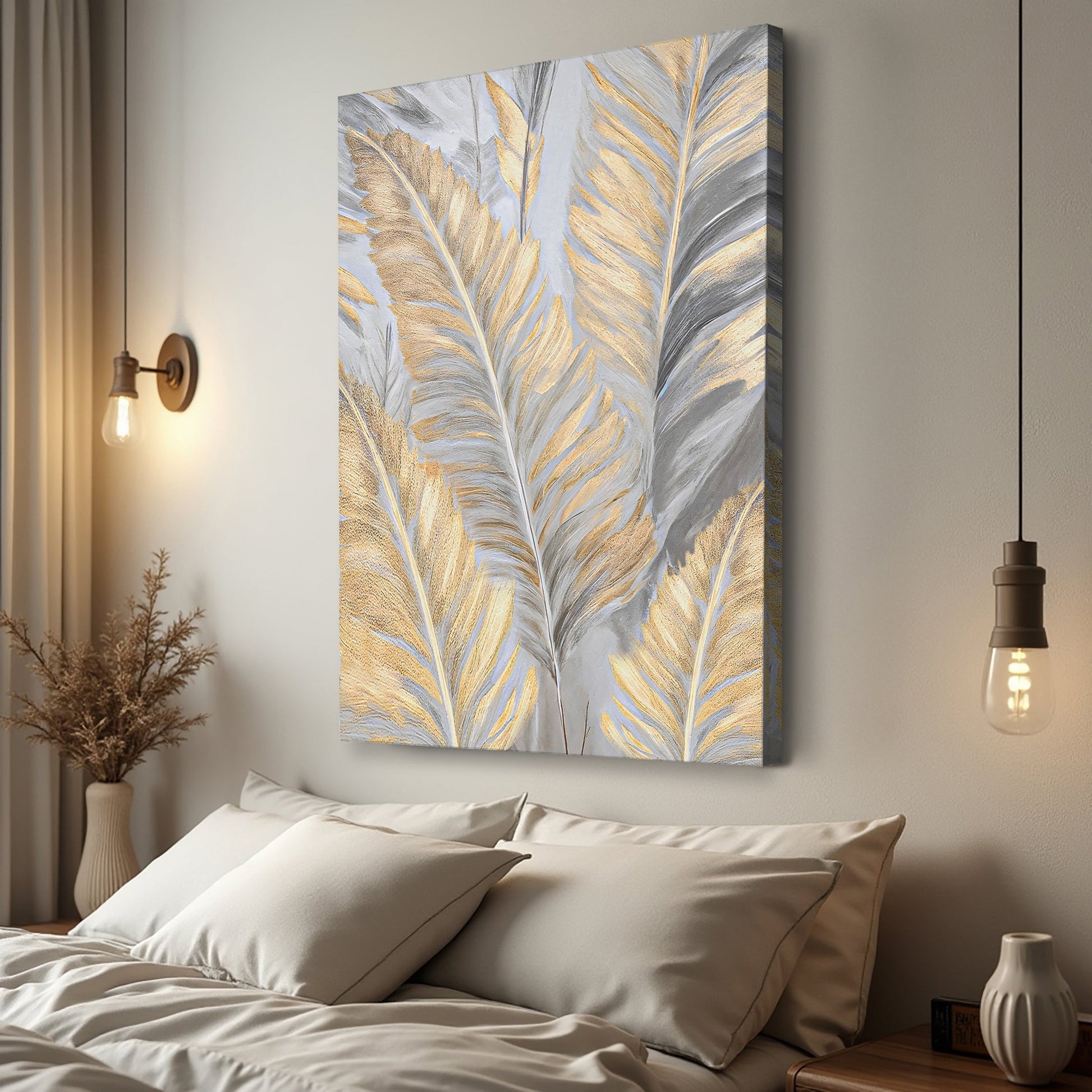 Gold and Silver Leaf Wall Art