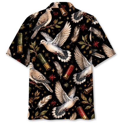 Dove Hunting Retro Black Hawaiian Shirt