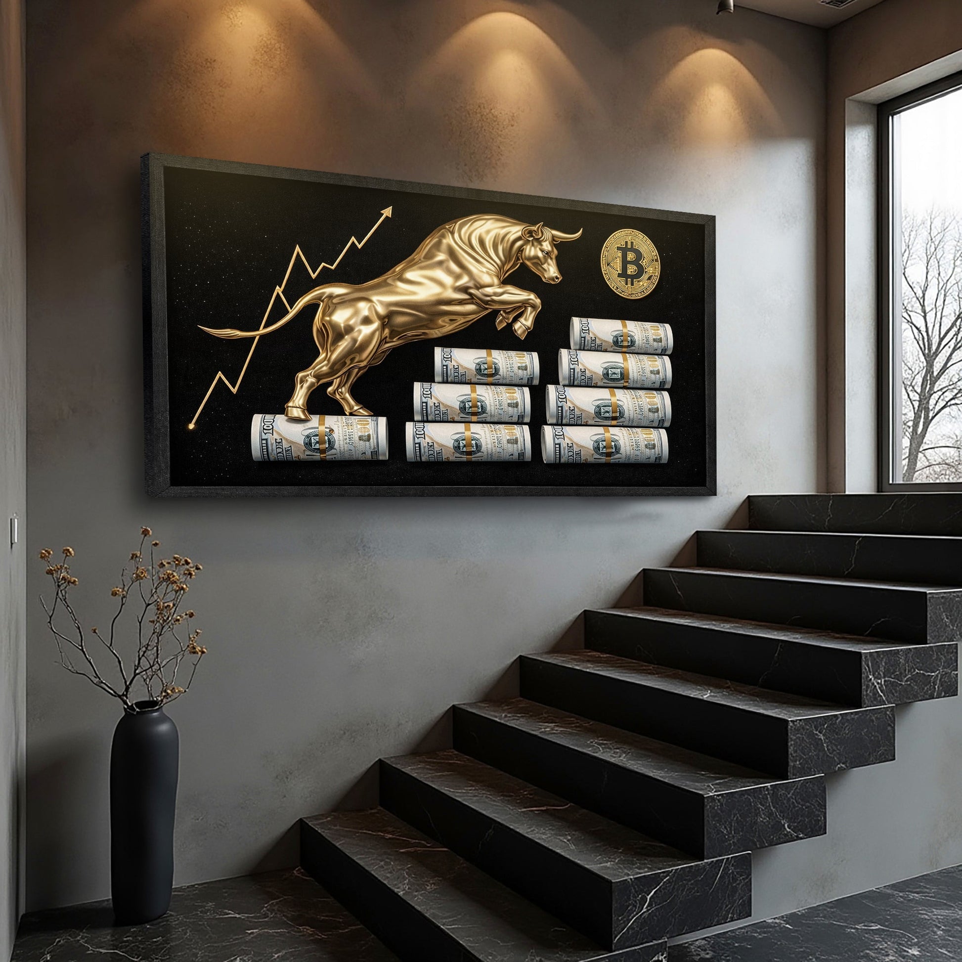 Bull Market Mindset Motivational Wall Art