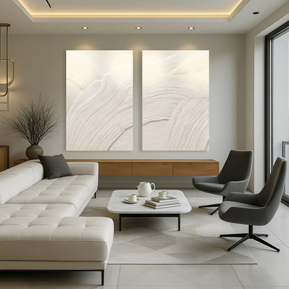 Minimalist Waves Duo Wall Art