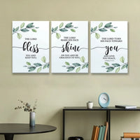 the lord bless you and keep you 3 panel christian wall art canvas