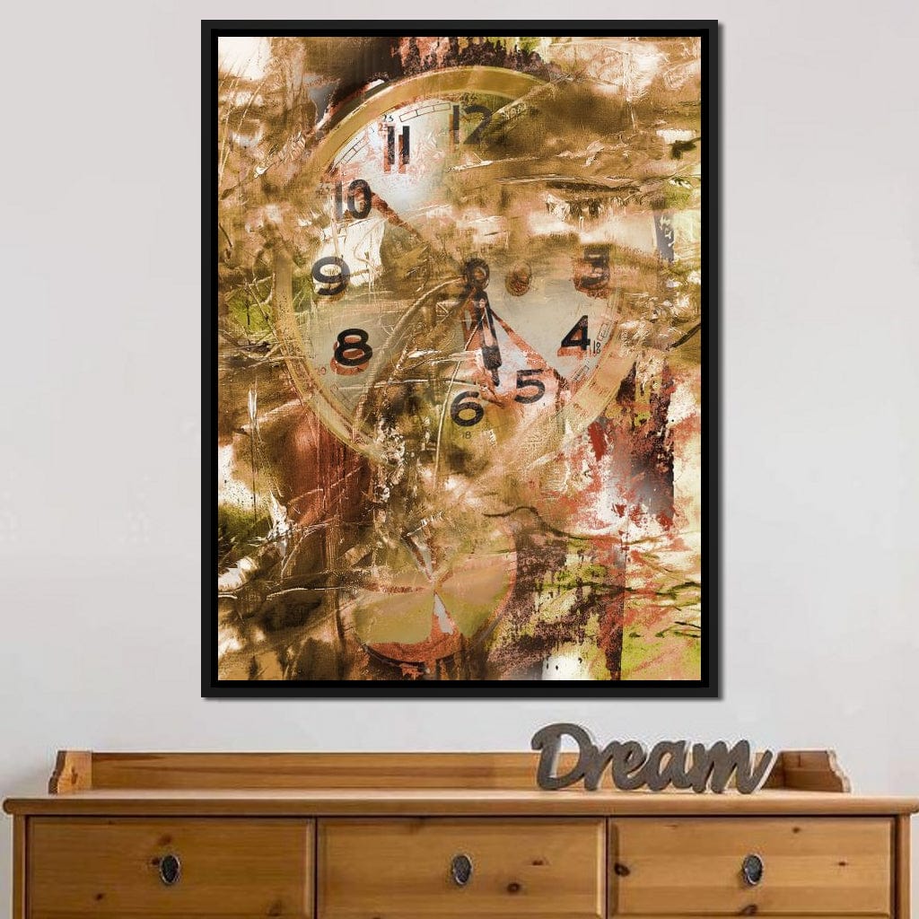 Psychedelic Clock Canvas Wall Art