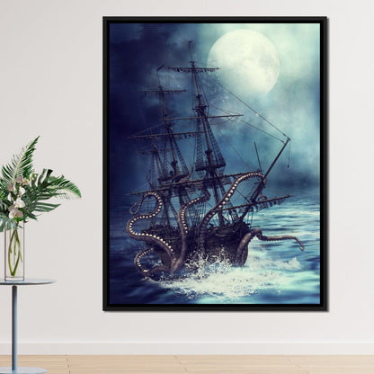 The Kraken Canvas Wall Art