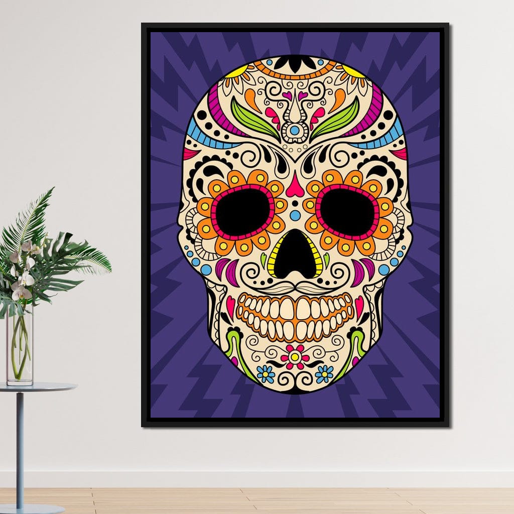 Mexican Skull Canvas Wall Art