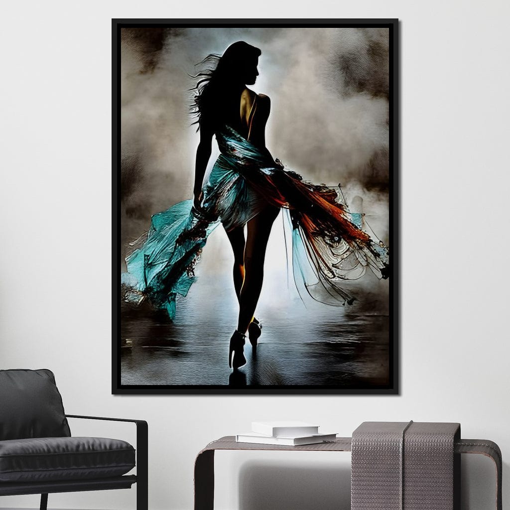 Female Portrait Paint Splash 040 Canvas Wall Art