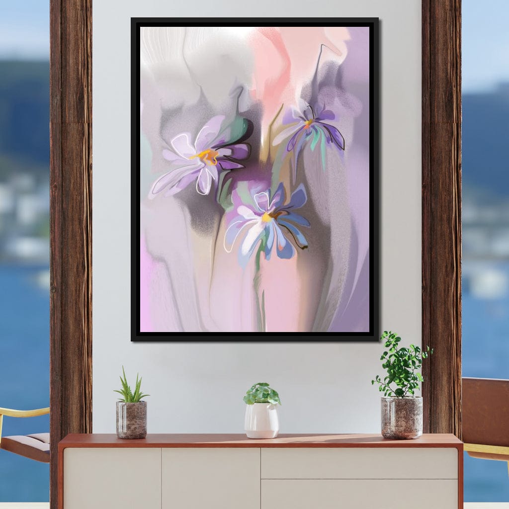 Purple Daisies Canvas Wall Art
