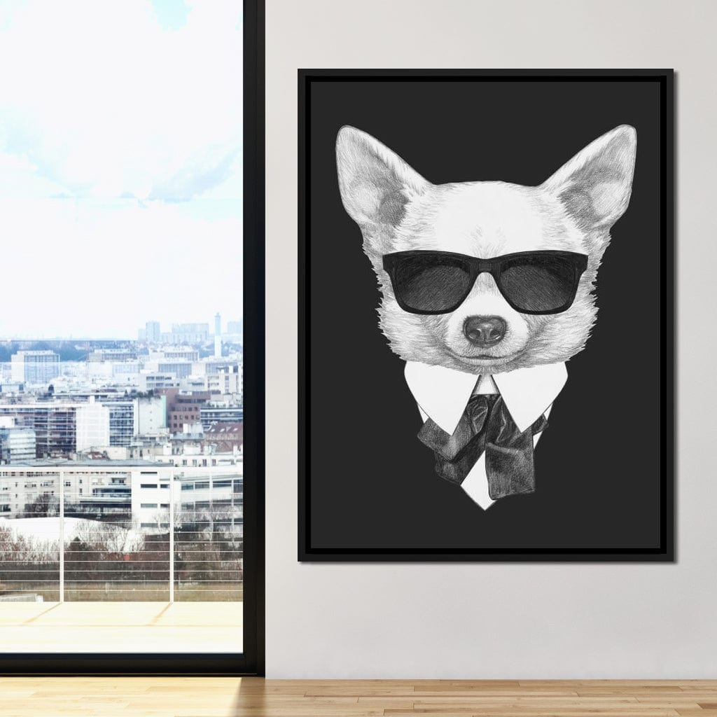 Dressed Up Chihuahua Canvas Wall Art
