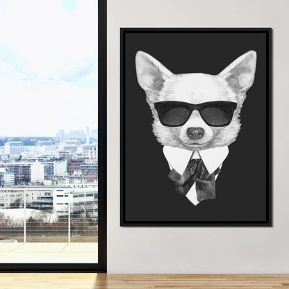 Dressed Up Chihuahua Canvas Wall Art