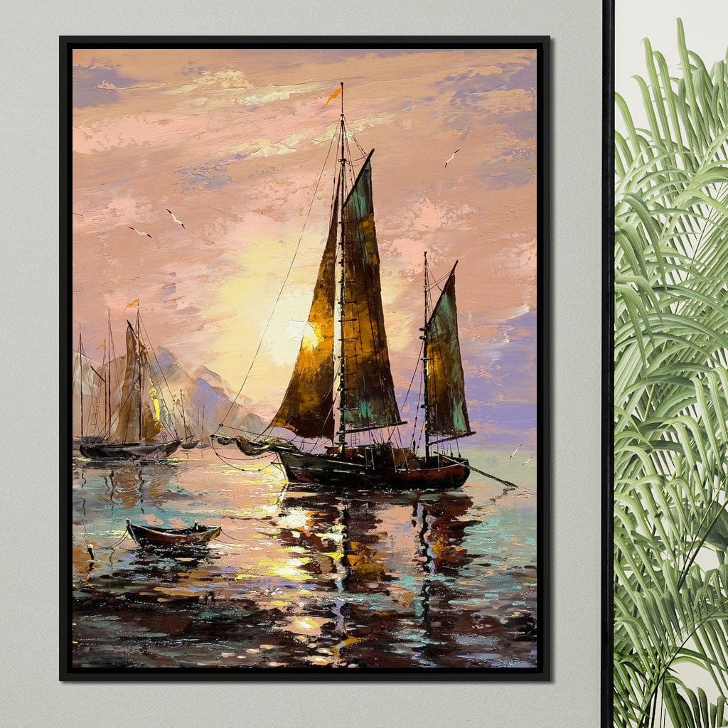 Spanish Sailing Boats Canvas Wall Art