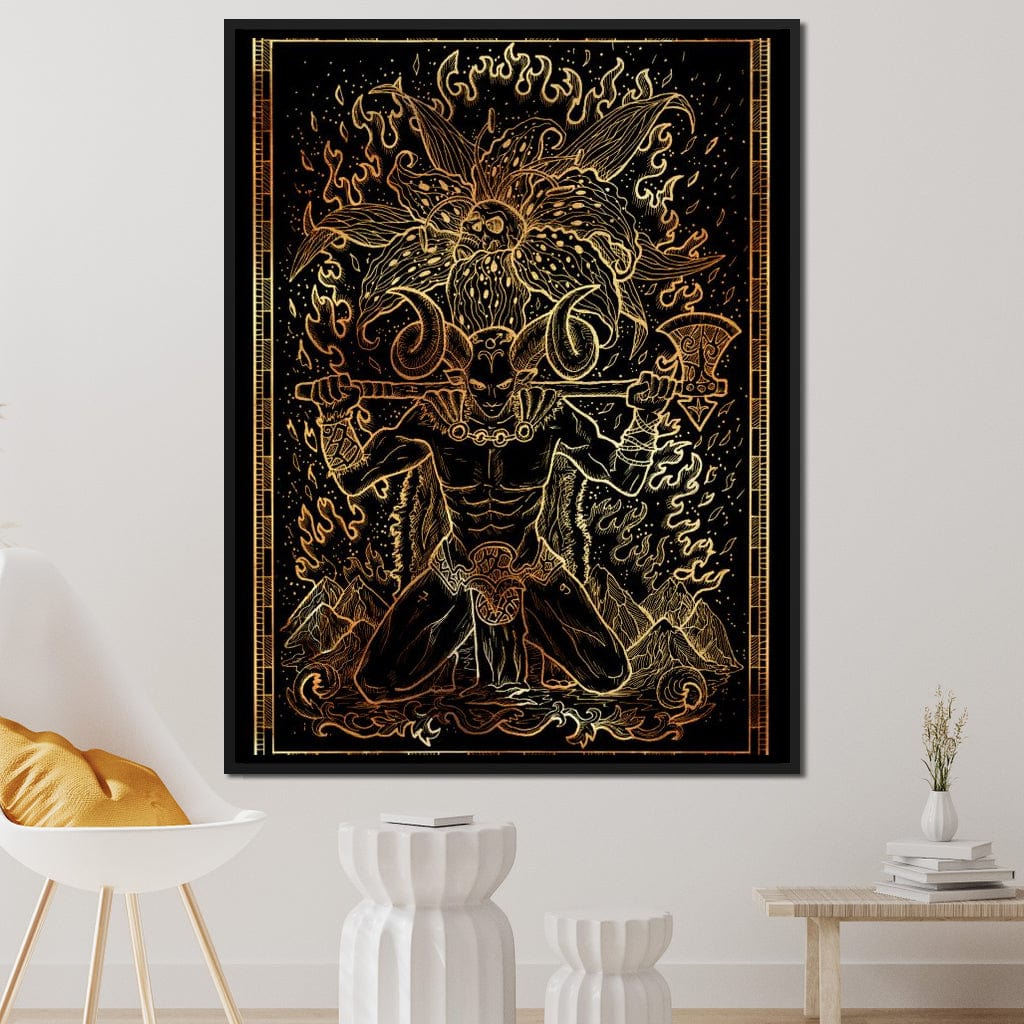 Zodiac sign Aries Canvas Wall Art