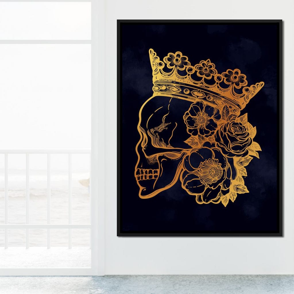 Skull Crown Canvas Wall Art