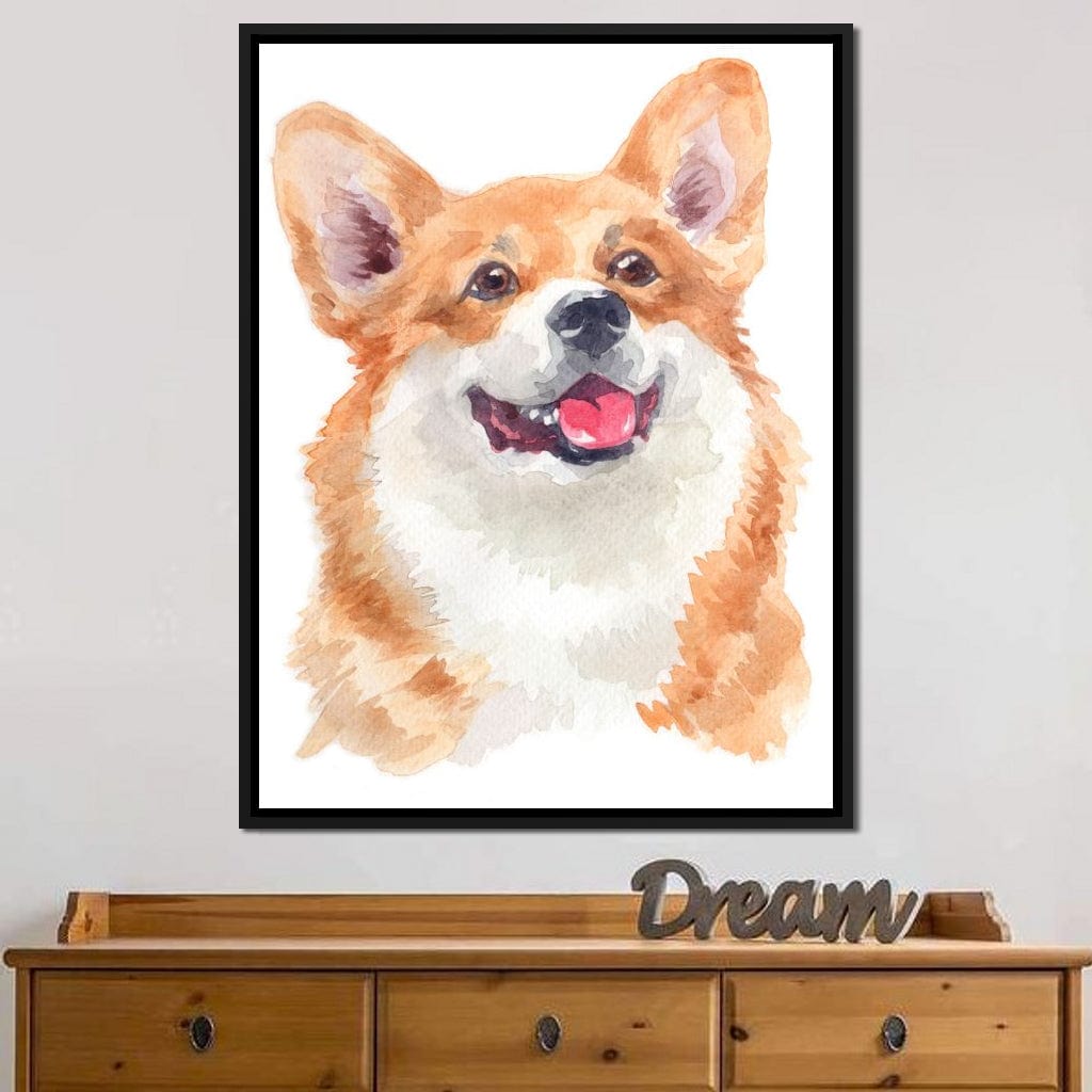 Welsh Corgi Canvas Wall Art