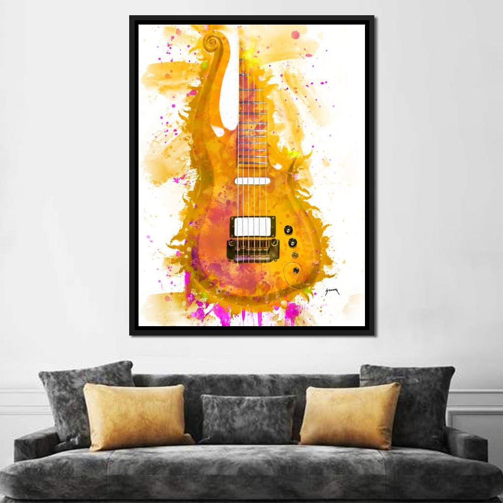 Prince's Guitar Canvas Wall Art