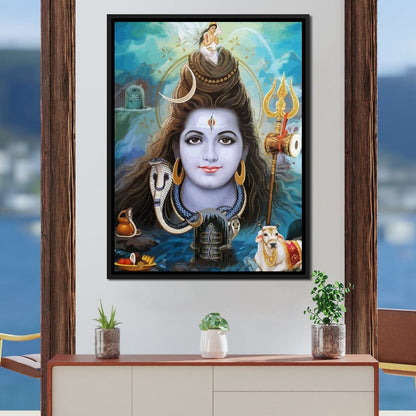 Lord Shiva Portrait Canvas Wall Art
