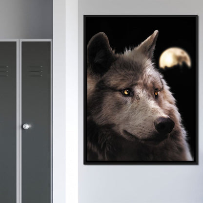 Wolf Moon Canvas Wall Art