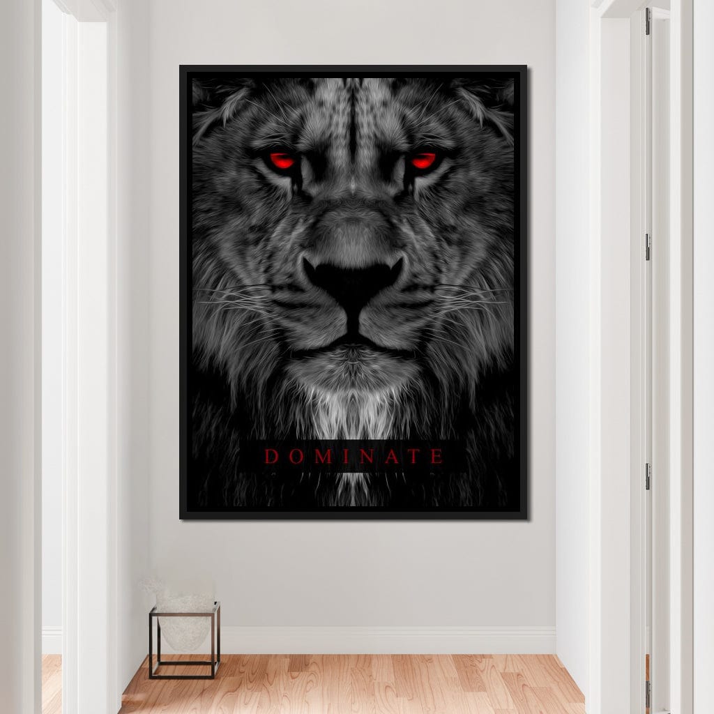Dominate Lion Canvas Wall Art