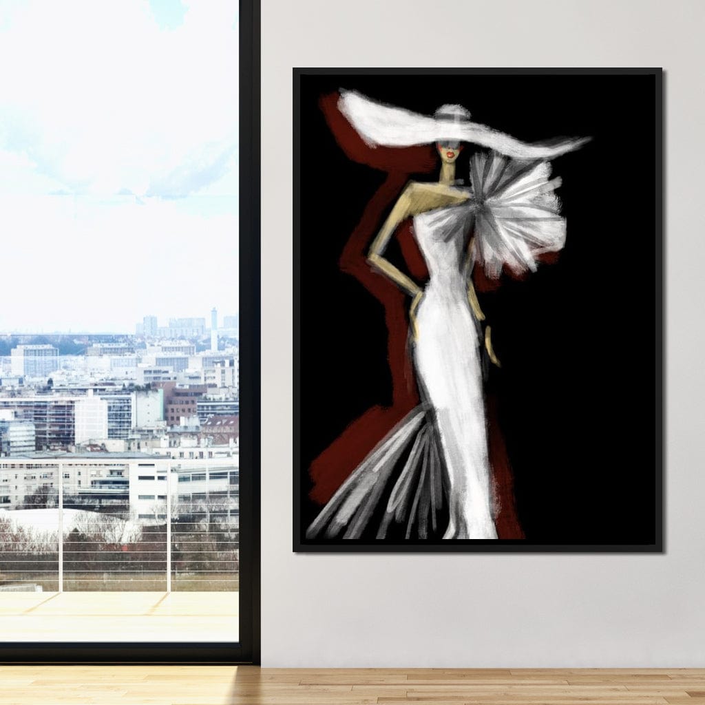 The White Dress Canvas Wall Art