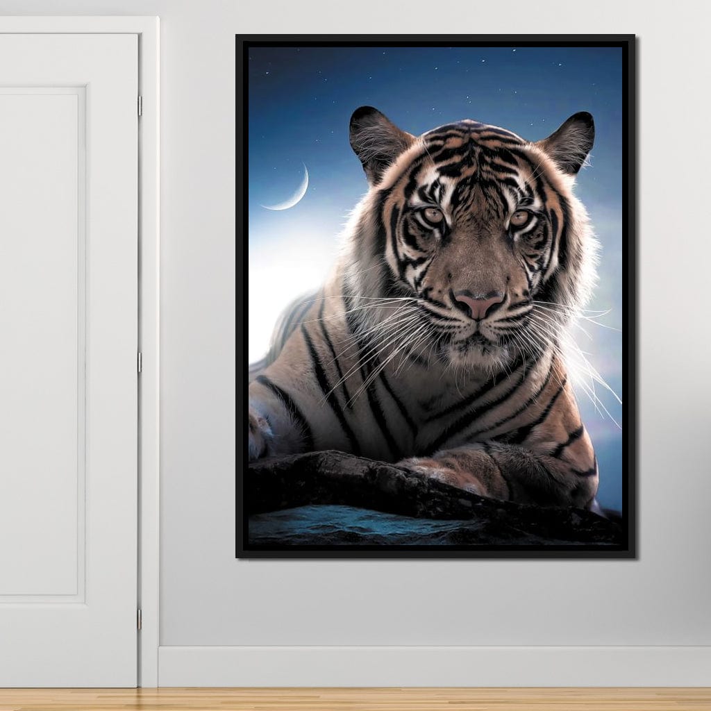 Tiger Moon Canvas Wall Art