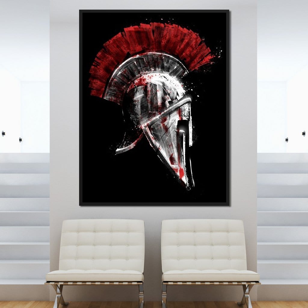 Greek Warrior Helmet Canvas Wall Art