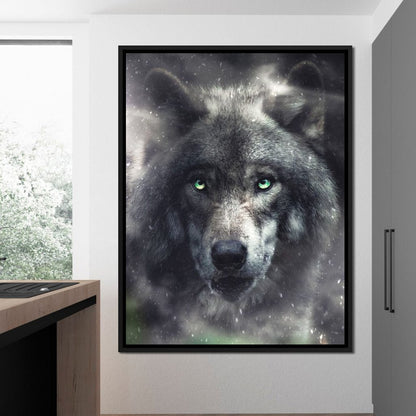 Midnight Wolf Canvas Wall Art