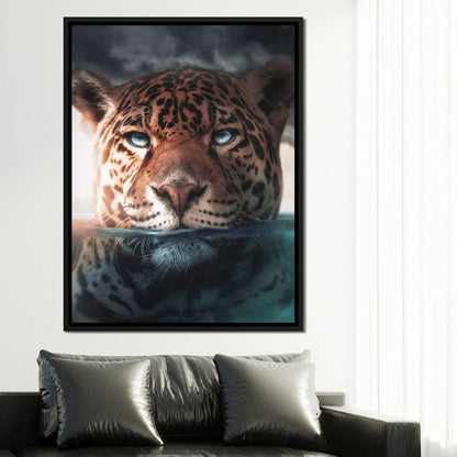 Leopard Underwater Canvas Wall Art