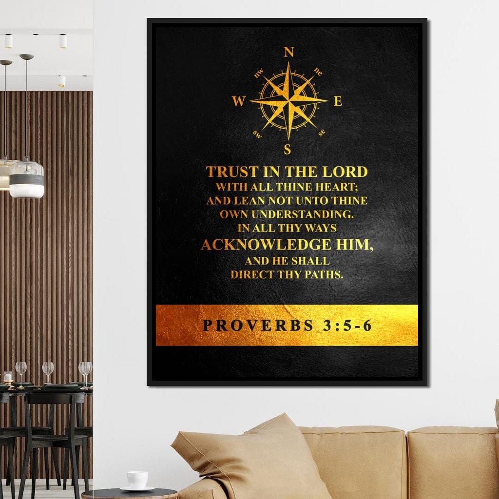 Proverbs 3:5-6 Canvas Wall Art