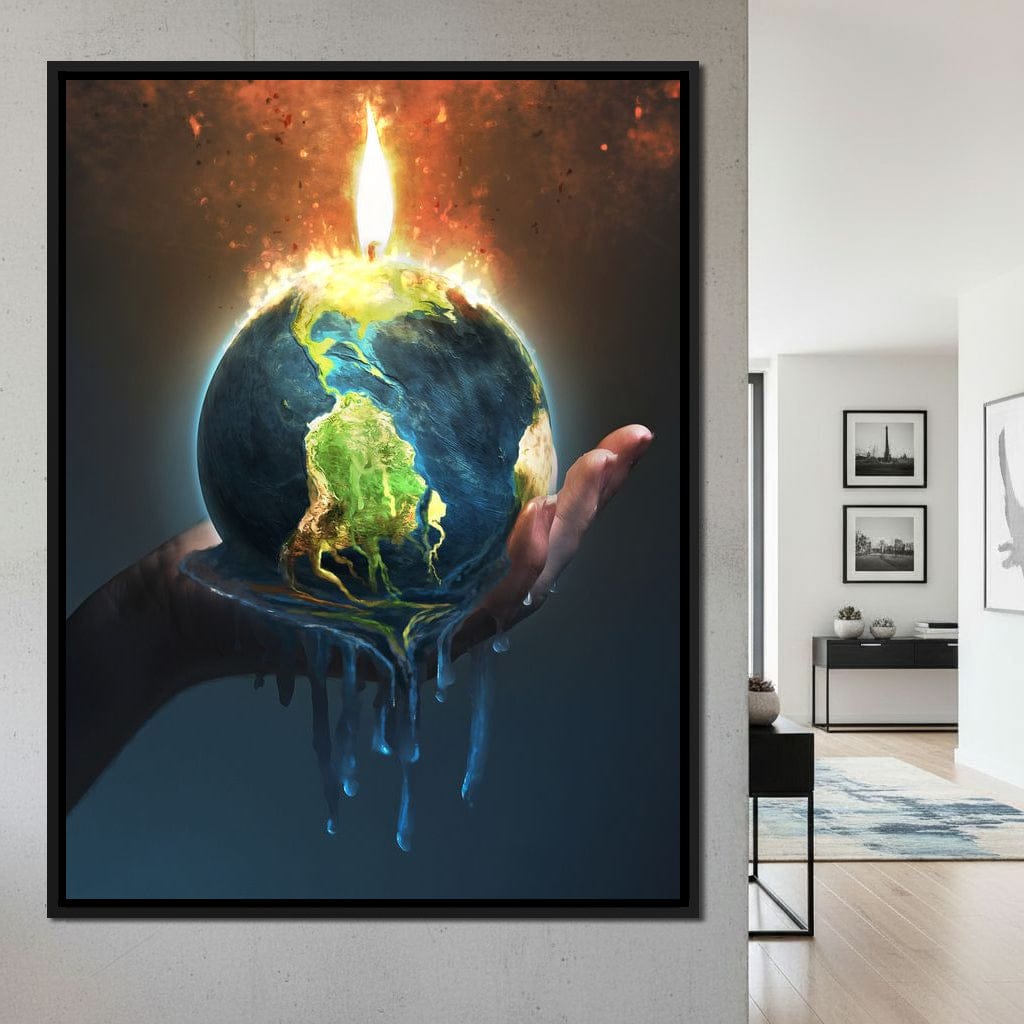 Holding the Earth Canvas Wall Art