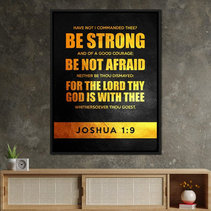 Joshua 1:9 Canvas Wall Art