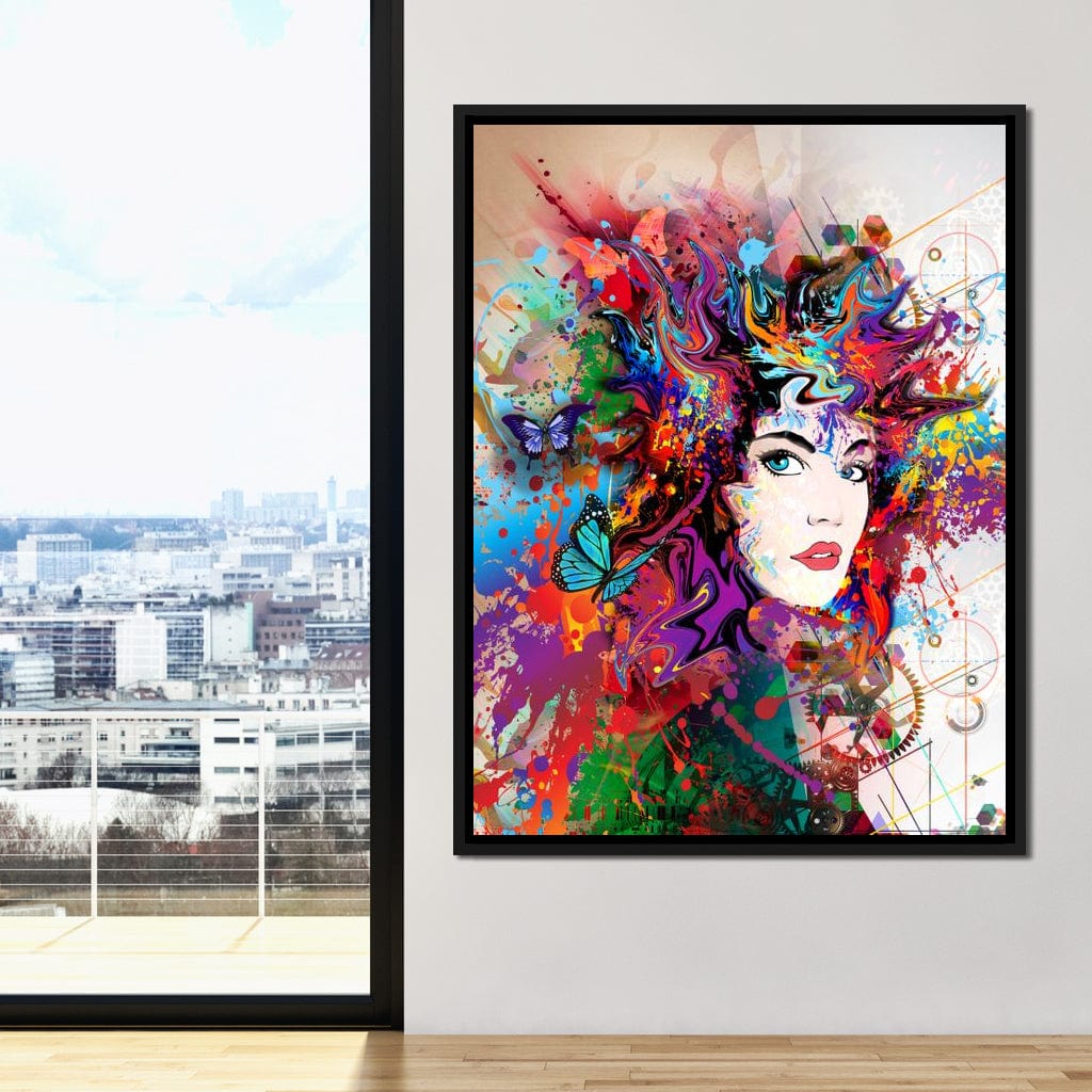 Psychedelic Portrait Canvas Wall Art