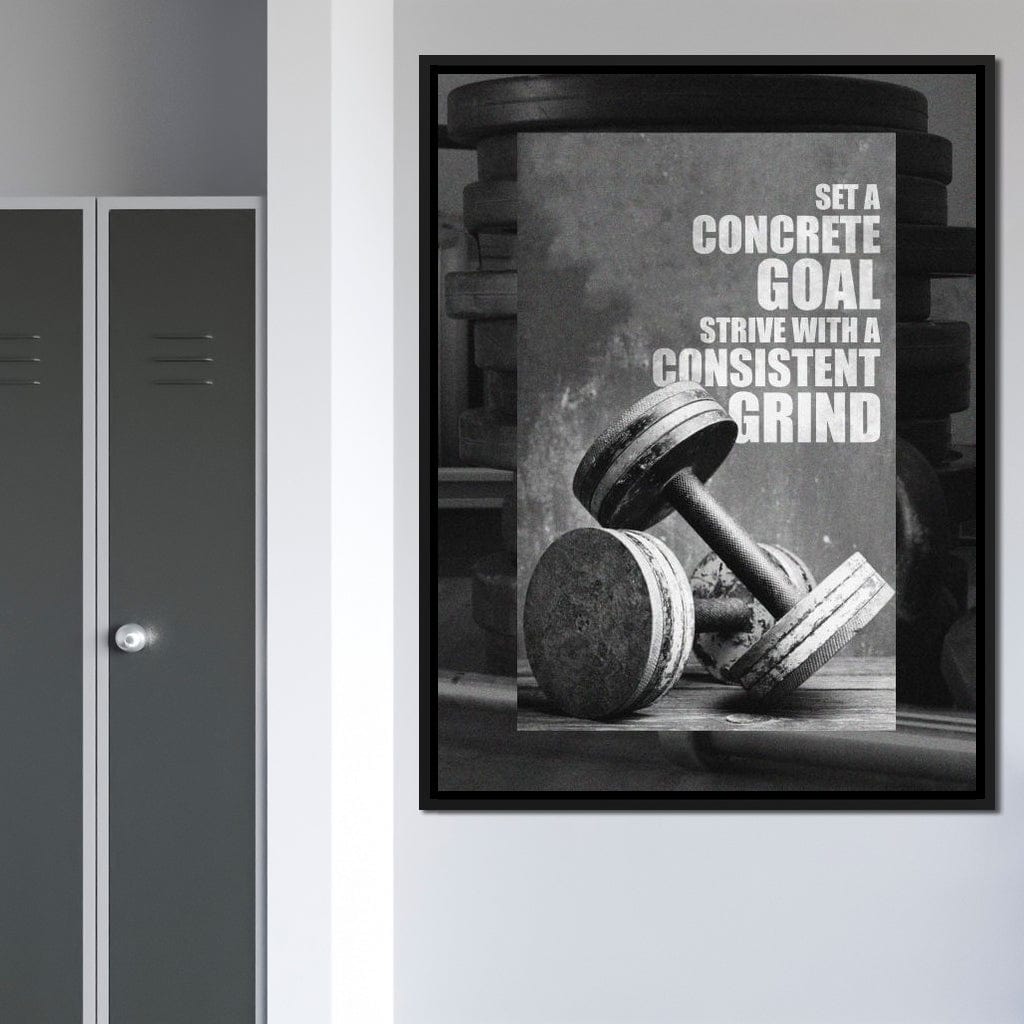 Concrete Goal Consistent Grind Canvas Wall Art
