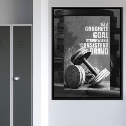 Concrete Goal Consistent Grind Canvas Wall Art