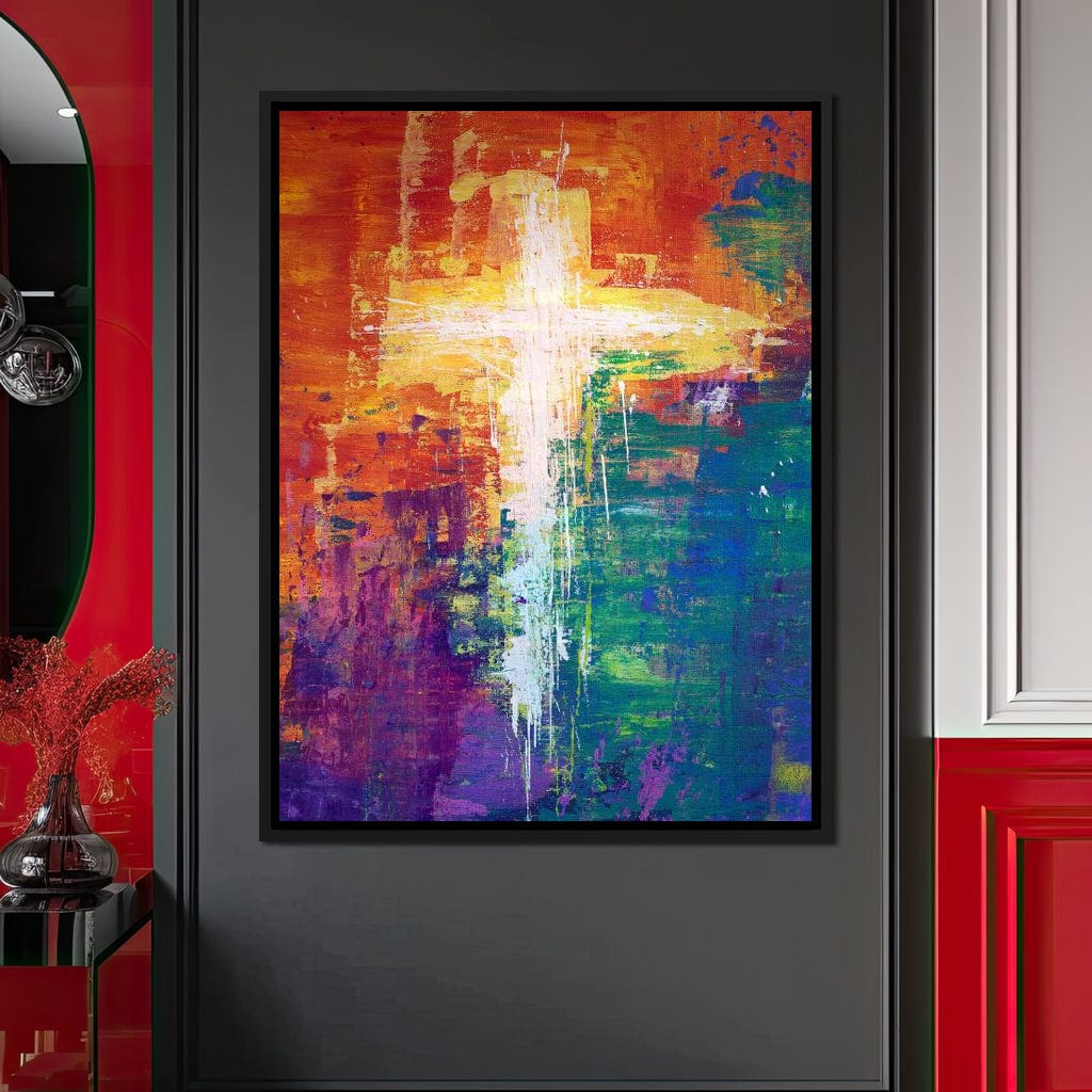 Abstract Cross Canvas Wall Art